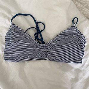 striped white and blue padded bikini top!